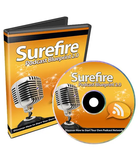 eCover representing Surefire Podcast Blueprint 2.0 Videos, Tutorials & Courses with Private Label Rights