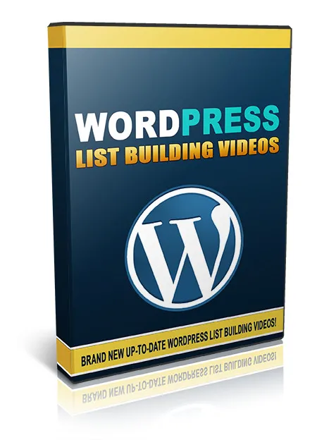 eCover representing Wordpress List Building Videos Videos, Tutorials & Courses with Personal Use Rights