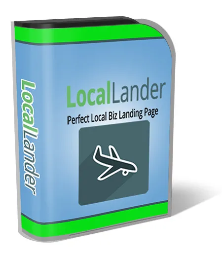 eCover representing WP Local Lander Plugin  with Private Label Rights