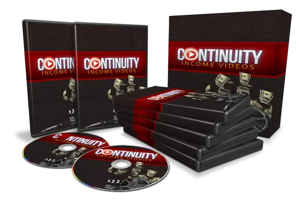 eCover representing Continuity Income Videos eBooks & Reports/Videos, Tutorials & Courses with Master Resell Rights