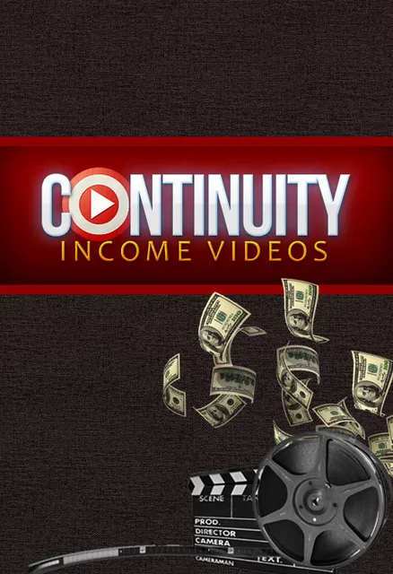 eCover representing Continuity Income Videos eBooks & Reports/Videos, Tutorials & Courses with Master Resell Rights