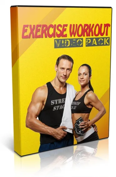 eCover representing Exercise Workout Video Pack Videos, Tutorials & Courses with Master Resell Rights
