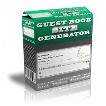 eCover representing Guest Book Site Generator Videos, Tutorials & Courses with Personal Use Rights