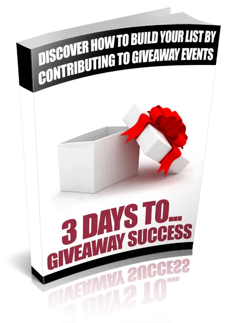 eCover representing 3 Days To Giveaway Success eBooks & Reports with Master Resell Rights