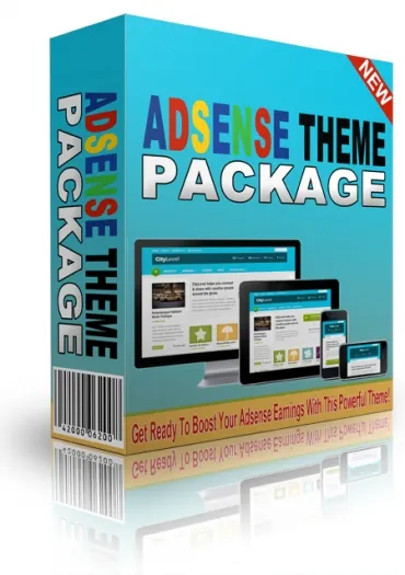 eCover representing Adsense Premium WordPress Theme Package  with Personal Use Rights