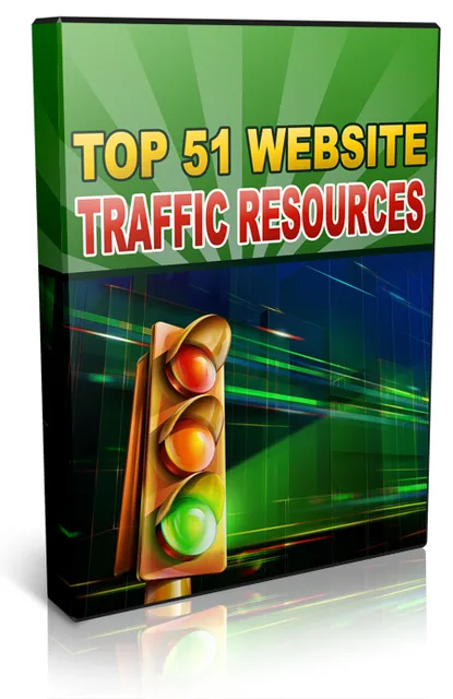 eCover representing 51 Top Traffic Resources Videos, Tutorials & Courses with Master Resell Rights