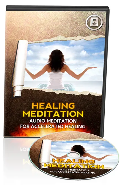 eCover representing Healing Meditation Audio Audio & Music with Master Resell Rights