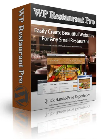 eCover representing WP Restaurant Pro Theme  with Personal Use Rights