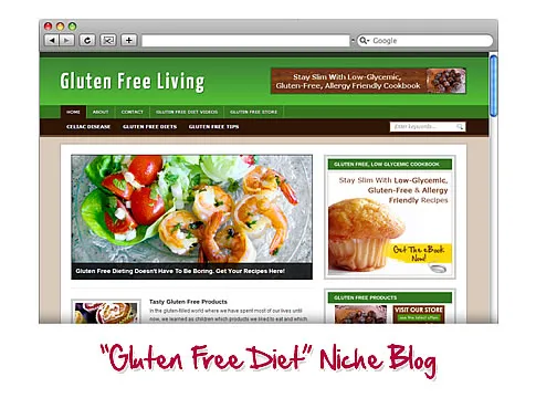 eCover representing Gluten Free WordPress Niche Blog  with Personal Use Rights