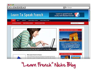 Learn French WordPress Niche Blog small