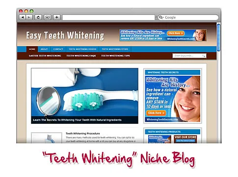 eCover representing Teeth Whitening WordPress Blog  with Personal Use Rights