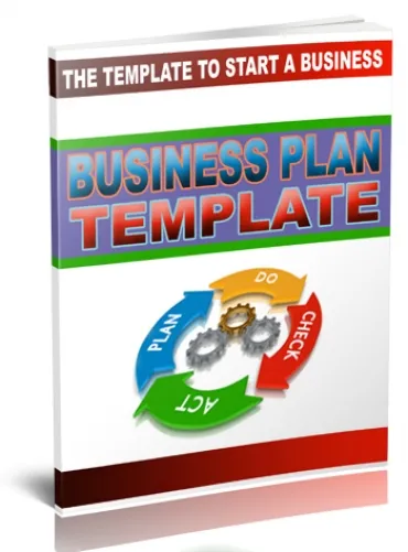 eCover representing Business Plan Template  with Resell Rights