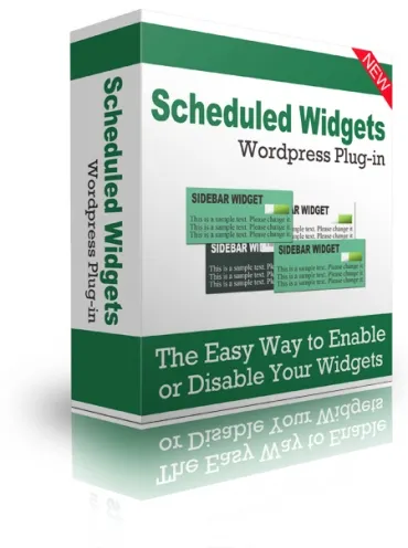 eCover representing Scheduled Widgets WordPress Plugin  with Personal Use Rights