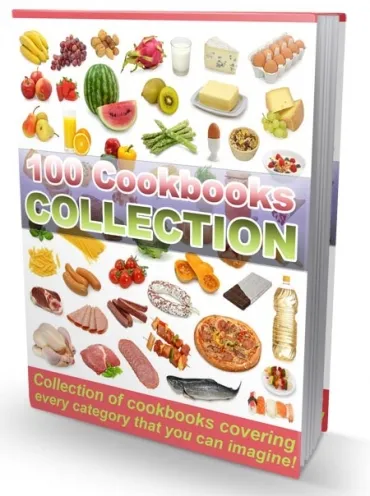 eCover representing 100 Cookbooks Collection eBooks & Reports with Master Resell Rights