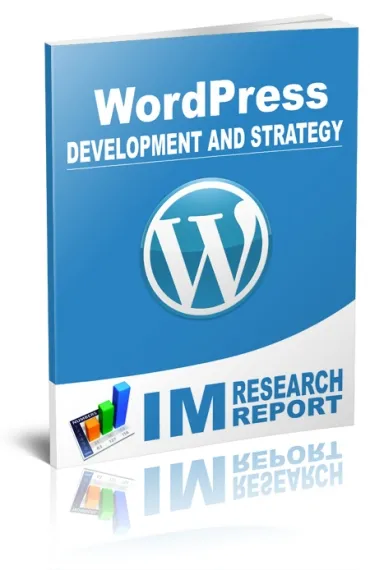 eCover representing WordPress Report - Development and Strategy  with Master Resell Rights