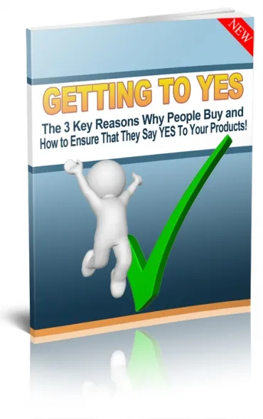 eCover representing Getting to Say YES! eBooks & Reports with Personal Use Rights