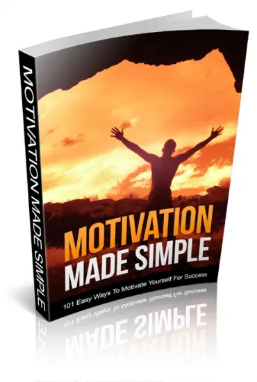 eCover representing Motivation Made Simple eBooks & Reports with Master Resell Rights
