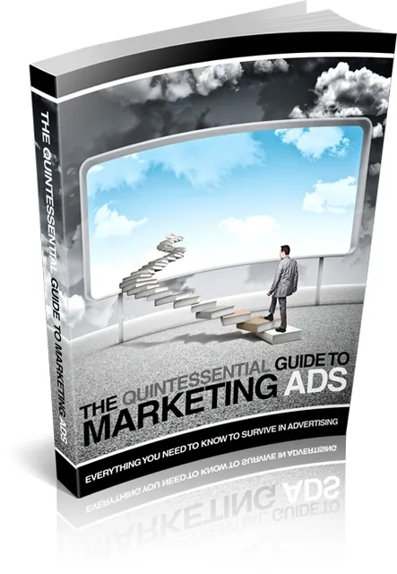 eCover representing The Quintessential Guide to Marketing Ads eBooks & Reports with Master Resell Rights