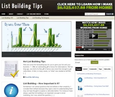 eCover representing List Building PLR Niche Blog  with Private Label Rights