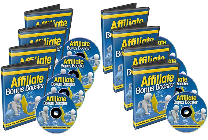 eCover representing Affiliate Bonus Booster Videos, Tutorials & Courses with Master Resell Rights