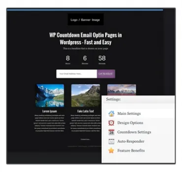eCover representing WP Opt-in Countdown Plugin  with Personal Use Rights