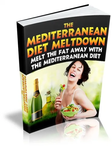 eCover representing The Mediterranean Diet Meltdown eBooks & Reports/Videos, Tutorials & Courses with Master Resell Rights