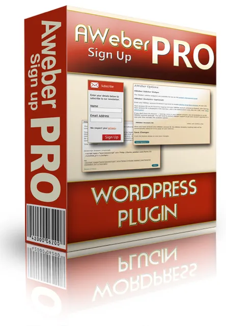 eCover representing Aweber Sign Up Pro Plugin Videos, Tutorials & Courses with Master Resell Rights