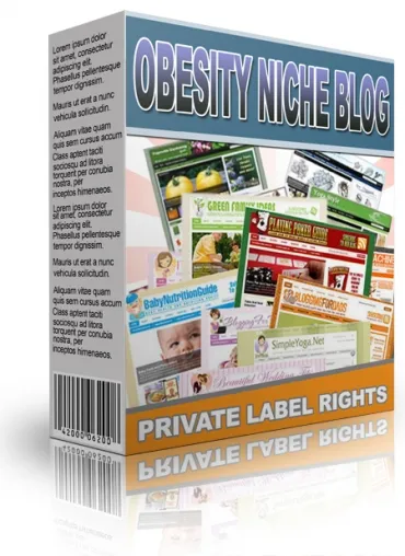 eCover representing Obesity Niche Blog  with Private Label Rights