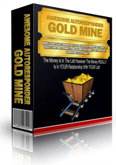 eCover representing Awesome Autoresponder Gold Mine eBooks & Reports with Personal Use Rights