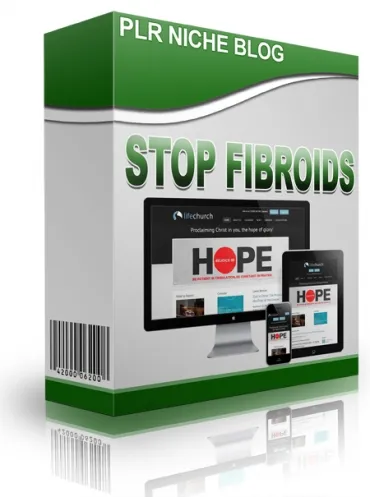 eCover representing Stop Fibroids Niche Blog Videos, Tutorials & Courses with Personal Use Rights