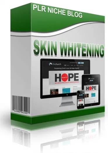 eCover representing Skin Whitening Niche Blog Videos, Tutorials & Courses with Personal Use Rights