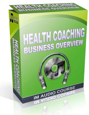 eCover representing Health Coaching Business Overview Audio & Music with Private Label Rights
