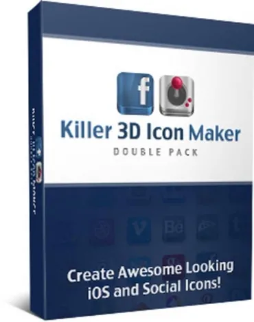 eCover representing Killer 3D Icon Maker Double Pack  with Personal Use Rights