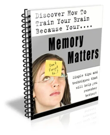 eCover representing Memory Matters eBooks & Reports with Private Label Rights