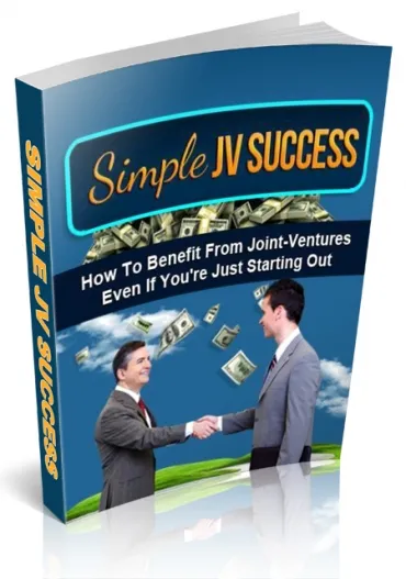 eCover representing Simple JV Success eBooks & Reports with Master Resell Rights