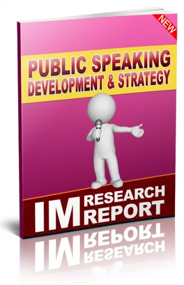 eCover representing Public Speaking Development and Strategy eBooks & Reports with Master Resell Rights