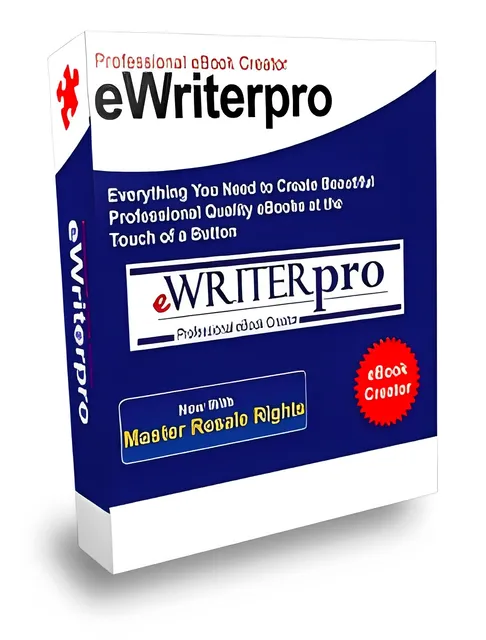 eCover representing eWriterPro - Professional eBook Creator eBooks & Reports with Master Resell Rights