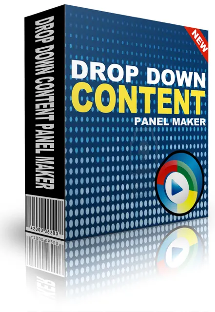 eCover representing Drop Down Content Panel Maker Videos, Tutorials & Courses with Personal Use Rights