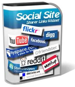 Social Site Sharer Links Widget small